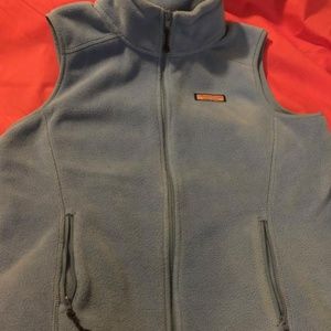 CAROLINA BLUE VINEYARD VINES FLEECE VEST- EUC- S